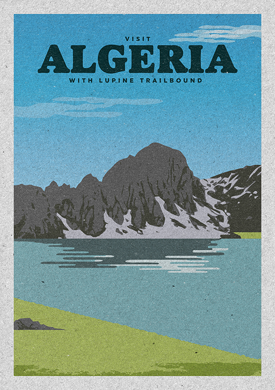 vintage style Algeria travel poster