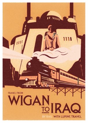 Lupine Wigan to Iraq Train Journey A3 Print